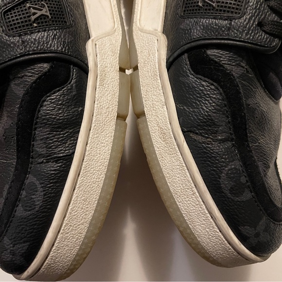 Louis Vuitton trainer low black monogram eclipse leather US11 men’s sneaker - Picture 9 of 15